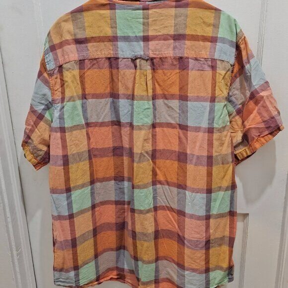 Free Assembly Casual Short Sleeve Button Shirt - Plaid - XXL - Picture 8 of 10